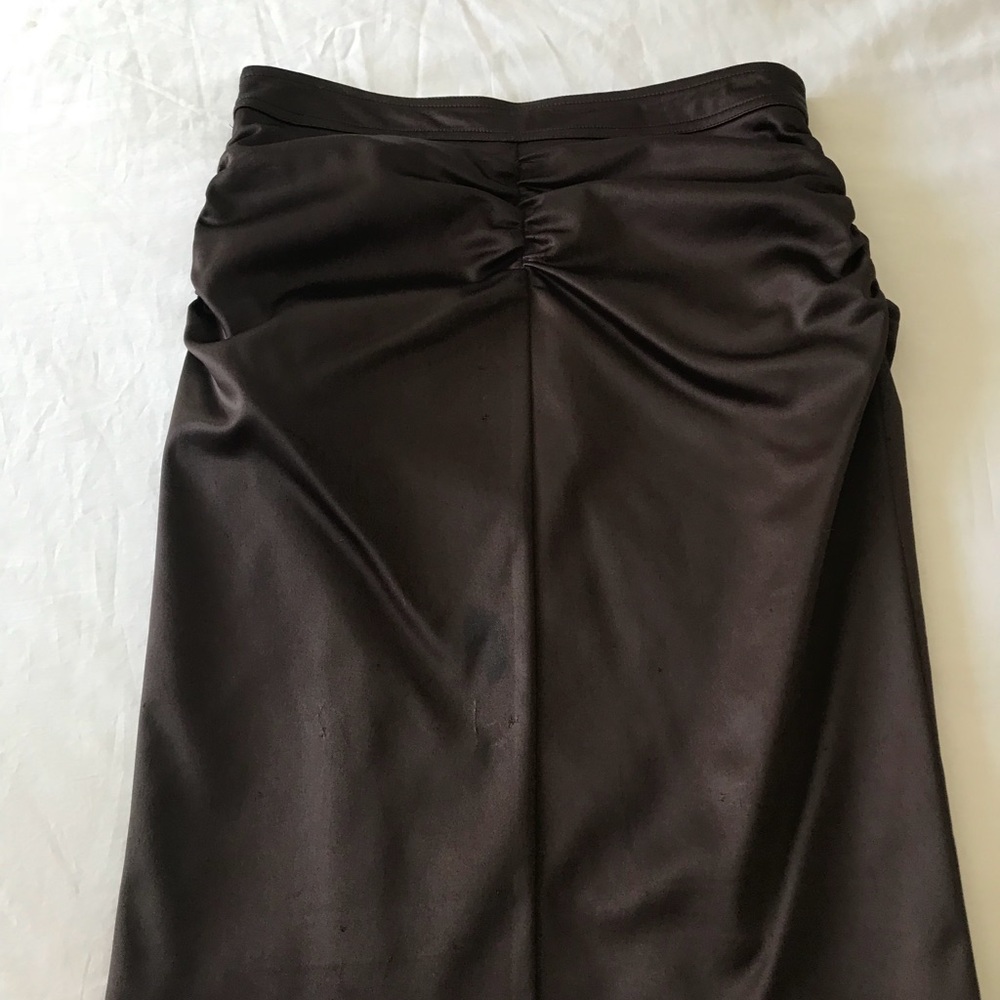 Nicole Miller Satin Ruched Skirt